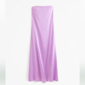 Strapless Trapeze Dress Purple